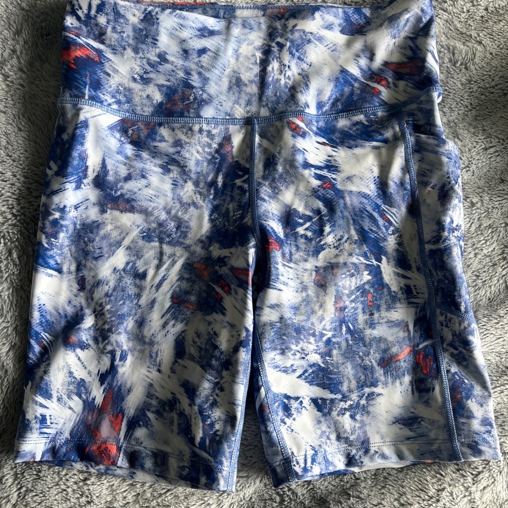 Calvin Klein Blue and White Athletic Shorts
